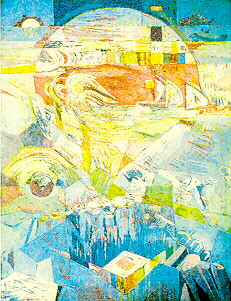 [Im arktischen Eis - Erinnerung an den Süden, 1998, Original-Radierung]
